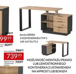 Abra Biurko z kontenerkiem Sierra Typ 3 oferta
