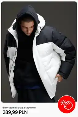 Cropp Biało-czarna kurtka z kapturem Cropp oferta