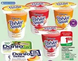 Dino Jogurt kremowy z musem truskawkowym Polskie Smaki Bakoma oferta