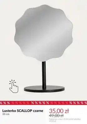 Lusterko Scallop czarne 20 cm