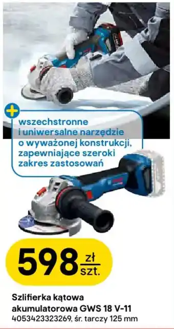 Szlifierka kątowa akumulatorowa GWS 18 V-11