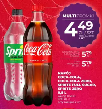 Napój Coca-Cola, Coca-Cola Zero, Sprite Full Sugar, Sprite Zero
