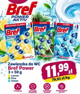 EMMA market Zawieszka do WC Bref Power Lemon 3-pak oferta