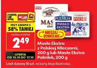 Biedronka Masło ekstra z Polskiej Mleczarni oferta