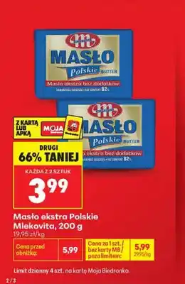 Biedronka Masło ekstra Polskie Mlekovita oferta