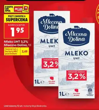 Biedronka Mleko UHT Mleczna Dolina 3,2% oferta