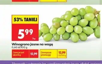 Biedronka Winogrona jasne oferta