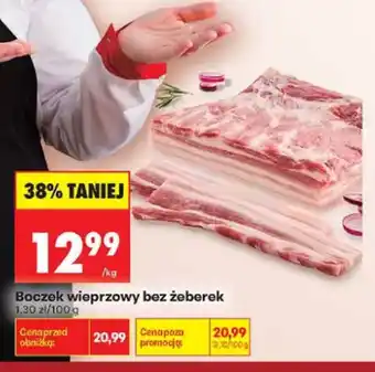 Biedronka Boczek wieprzowy bez żeberek oferta