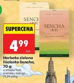 Biedronka Herbata zielona liściasta Sencha o smaku mango oferta