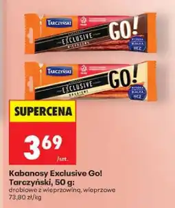 Biedronka Kabanosy Exclusive Go! drobiowe z wieprzowiną Tarczyński oferta
