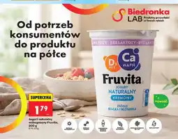 Biedronka Jogurt naturalny wzbogacany Fruvita oferta