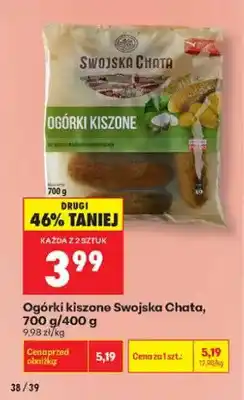Biedronka Ogórki kiszone Swojska Chata oferta