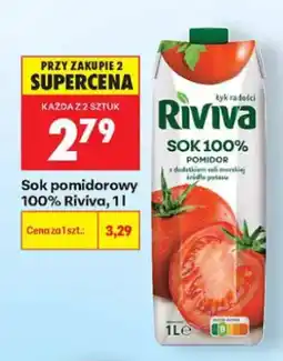 Biedronka Sok pomidorowy Riviva 100% oferta