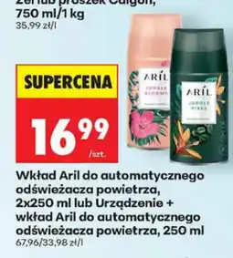 Biedronka Zestaw urządzenie + wkład do automatycznego odświeżacza powietrza Aril oferta