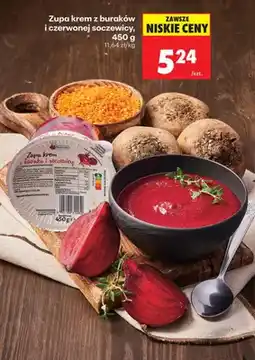 Biedronka Zupa krem z buraków i czerwonej soczewicy Biedronka oferta