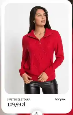 BonPrix Sweter ze stójką Bonprix oferta