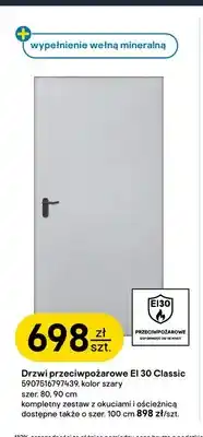 Castorama Drzwi przeciwpożarowe Ei 30 Classic 90 cm Padilla Polska oferta
