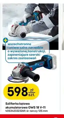 Castorama Szlifierka kątowa akumulatorowa Gws 18V-11 Bosch oferta