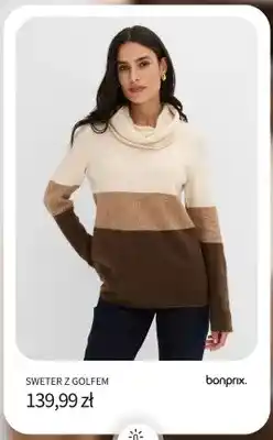 BonPrix Sweter z golfem Bonprix oferta