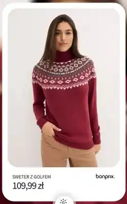 BonPrix Sweter z golfem Bonprix oferta