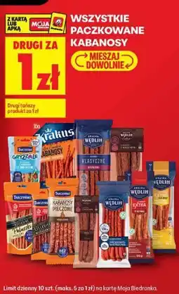 Biedronka Wszystkie paczkowane kabanosy oferta