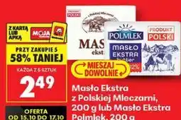 Biedronka Masło Ekstra z Polskiej Mleczarni lub Masło Ekstra Polmlek oferta