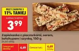 Biedronka Zapiekanka z pieczarkami, serem, ketchupem i szynką oferta