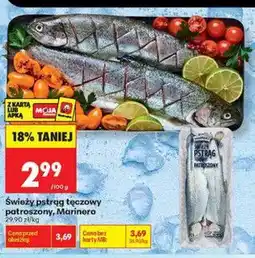 Biedronka Świeży pstrąg tęczowy patroszony Marinero oferta
