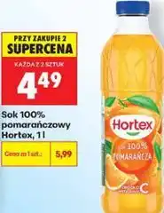 Biedronka Sok 100% pomarańczowy Hortex oferta