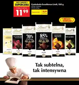 Biedronka Czekolada Excellence Lindt, różne rodzaje oferta