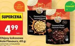 Biedronka Chipsy kokosowe Asia Flavours, 40 g: caramel, chocolate oferta