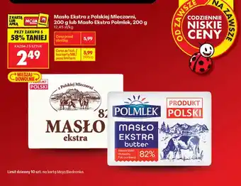 Biedronka Masło ekstra z Polskiej Mleczarni oferta