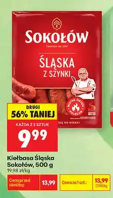 Biedronka Kiełbasa śląska z szynki Sokołów oferta