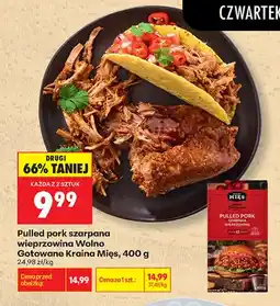 Biedronka Pulled pork szarpana wieprzowina Wolno Gotowane Kraina Mięs oferta
