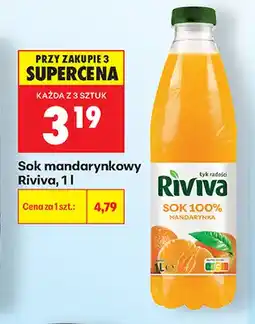 Biedronka Sok mandarynkowy 100% Riviva oferta