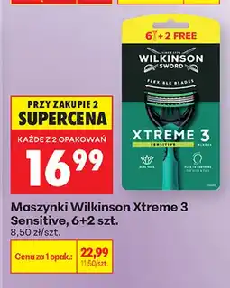 Biedronka Maszynki do golenia Wilkinson Sword Xtreme 3 Sensitive 8-pak oferta