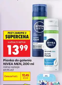 Biedronka Pianka do golenia Nivea Men Hydro Care oferta