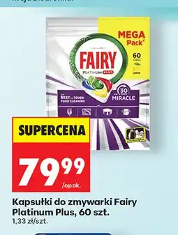 Biedronka Kapsułki do zmywarki Fairy Platinum Plus 60-pak oferta