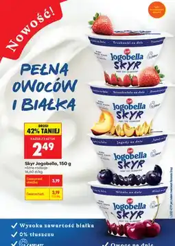Biedronka Jogurt Skyr Jogobella jagody na dnie oferta