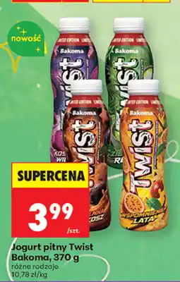 Biedronka Jogurt pitny Twist Bakoma, 370 g, różne rodzaje oferta