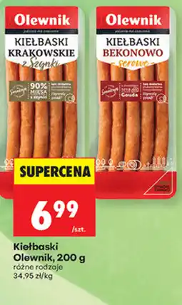 Biedronka Kiełbaski Olewnik, 200 g, różne rodzaje oferta
