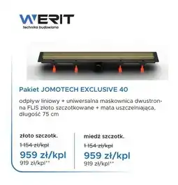 Blu Pakiet JOMOTECH EXCLUSIVE 40 złoto szczotkowane oferta