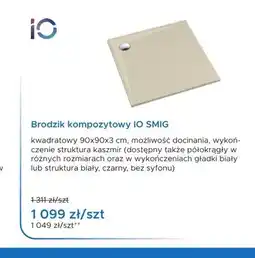 Blu Brodzik kompozytowy IO SMIG kwadratowy oferta