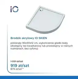 Blu Brodzik akrylowy IO SKIEN półokrągły 90x90x12 cm oferta