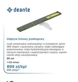 Blu Odpływ liniowy podłogowy Deante 80 cm oferta