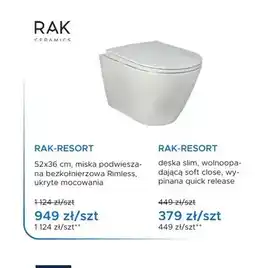 Blu Miska WC podwieszana RAK Ceramics Rak-Resort oferta