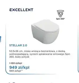 Blu Miska WC wisząca Excellent Stellar 2,0 z deską oferta