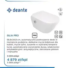 Blu Miska WC wisząca Deante Silia Pro z deską myjącą oferta