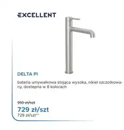 Blu Bateria umywalkowa Excellent Delta Pi wysoka nikiel szczotkowany oferta