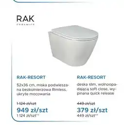 Blu Miska WC wisząca RAK Ceramics Rak-Resort oferta